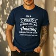 Proud Father In Law Shirt Dad Fathers Day Ideas Men's Casual T-Shirt Navy