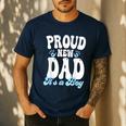 Proud New Dad It's A Boy Father To Be Soon To Be Dad Men's Casual T-Shirt Navy Proud New Dad It's A Boy Father To Be Soon To Be Dad Men's Casual T-Shirt Navy