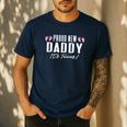 Proud New Dad It's Twins Girl Baby Announcement Father's Day Men's Casual T-Shirt Navy