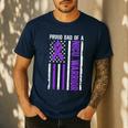 Proud NICU Dad Of NICU Warrior Micro Preemie Baby Father Men's Casual T-Shirt Navy