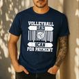 Proud Volleyball Dad Father's Day Men's Casual T-Shirt Navy