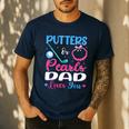 Putters Or Pearls Dad Loves You Gender Reveal Family Men's Casual T-Shirt Navy