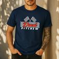 Race Car Birthday Party Racing Family Dad Pit Crew Men's Casual T-Shirt Navy