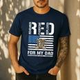 RED Friday For My Dad Military Veteran Deployed Men's Casual T-Shirt Navy RED Friday For My Dad Military Veteran Deployed Men's Casual T-Shirt Navy
