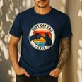 Retro Cat Dad Ever Cats Lovers For Men Women And Kids Men's Casual T-Shirt Navy