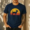 Retro Chihuahua Men Women Dog Mom Dad Chihuahua Men's Casual T-Shirt Navy