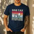 Retro Dad Tax Making Sure It's Not Poison Father's Day Men's Casual T-Shirt Navy