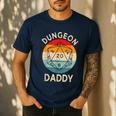Retro Dungeon Daddy Fathers Day Men's Casual T-Shirt Navy