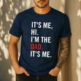 Retro It's Me Hi I'm The Dad It's Me For Dad Men's Casual T-Shirt Navy Retro It's Me Hi I'm The Dad It's Me For Dad Men's Casual T-Shirt Navy