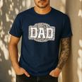 Retro Old Camo Dad Camouflage Hunting Season Father's Day Men's Casual T-Shirt Navy