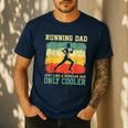 Retro Running Dad Runner Marathon Athlete Humor Outfit Men's Casual T-Shirt Navy
