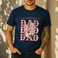 Rodeo Dad Pink Boots Coquette Cow-Girl Birthday Party Men's Casual T-Shirt Navy