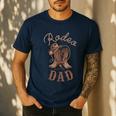 Rodeo Dad Western Cowboy Birthday Boy Family Matching Party Men's Casual T-Shirt Navy