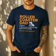 Roller Coaster Dad Definition Best Dad Ever Men's Casual T-Shirt Navy