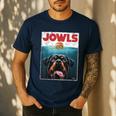 Rottie Rottweiler Jowls Burger Giant Tank Dog Mom Dad Men's Casual T-Shirt Navy