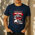 Semi Truck Driver For Truckers And Dads Small Men's Casual T-Shirt Navy