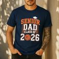 Senior Dad Class Of 2026 Graduate Basketball Graduation 2026 Men's Casual T-Shirt Navy