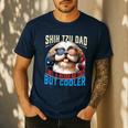 Shih Tzu Dad Like A Regular Dad But Cooler Dog Father's Day Men's Casual T-Shirt Navy