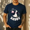 Silly Daddy Silly Goose Dad Birthday Family Matching Party Men's Casual T-Shirt Navy