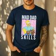 The Simpsons Father's Day Mad Dad Skills Homer Poster Men's Casual T-Shirt Navy
