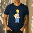 The Simpsons Homer Number 1 Dad Father's Day V2 Men's Casual T-Shirt Navy