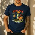 Skeleton Papa Halloween Dad Tax Making Sure Not Poison Men's Casual T-Shirt Navy