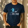 Ski Dad Winter Sports Skiing Father Men's Casual T-Shirt Navy Ski Dad Winter Sports Skiing Father Men's Casual T-Shirt Navy