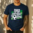 Soccer Birthday Birthday Dad Boys Soccer Birthday Men's Casual T-Shirt Navy