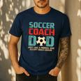 Soccer Coach Dad T-Shirt Men's Casual T-Shirt Navy