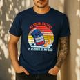 My Social Battery Is As Dead As My Dad Men's Casual T-Shirt Navy