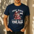 Soggy Beaver Bbq Barbecue Grill Master Humor Dad Men Men's Casual T-Shirt Navy