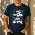 Son Dad Jokes You Can't Scare Me I Have Two Boys Men Men's Casual T-Shirt Navy