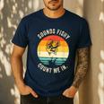 Sounds Fishy Count Me In Dad Grandpa Vintage Fishing Men's Casual T-Shirt Navy