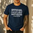 Stepdad Official Cheerleader Bodyguard Cheer Step Dad Men's Casual T-Shirt Navy