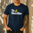 The Stocks Father Trader Dad Men's Casual T-Shirt Navy