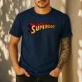 Super Dad Superdad Superhero Dad Men's Casual T-Shirt Navy