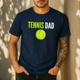 Tennis Dad For Men Tennis Dad Humor Tennis Lover Men's Casual T-Shirt Navy