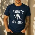 That's My Girl Volleyball Dad Of A Volleyball Player Father Men's Casual T-Shirt Navy