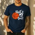 That's My Son Basketball Lovers For Mom Or Dad Men's Casual T-Shirt Navy That's My Son Basketball Lovers For Mom Or Dad Men's Casual T-Shirt Navy
