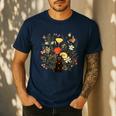 Tortie Cat Owner Flowers Tortie Cat Mom Tortie Cat Dad For Men Women Kids Men's Casual T-Shirt Navy