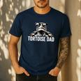 Tortoise Dad Tortoise With Sunglasses Vintage Tortoise Dad Men's Casual T-Shirt Navy