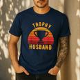 Trophy Husband For Cool Father Or Dad Men's Casual T-Shirt Navy