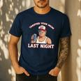 Trump Tariffed Your Mom Last Night Saying Meme Dad Men Men's Casual T-Shirt Navy