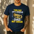 Tuba Player Men Dad Grandpa Marching Band Brass Tubist Men's Casual T-Shirt Navy