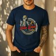 Twin Dad Club Dad Of Twins Skeleton Father's Day Men's Casual T-Shirt Navy Twin Dad Club Dad Of Twins Skeleton Father's Day Men's Casual T-Shirt Navy