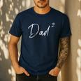 Twin Dad Squared Men's Casual T-Shirt Navy Twin Dad Squared Men's Casual T-Shirt Navy