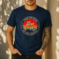 I Have Two Titles Dad & Grandpa I Rock Them Both For Grandpa Men's Casual T-Shirt Navy