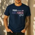 US Flag Proud Air Force Dad Men's Casual T-Shirt Navy