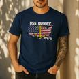 USS Brooke FFG-1 Frigate Veterans Day Son Father Grandpa Dad Men's Casual T-Shirt Navy