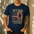 Vet Bod Like Dad Bod But With More Back Pain US Flag Veteran Men's Casual T-Shirt Navy Vet Bod Like Dad Bod But With More Back Pain US Flag Veteran Men's Casual T-Shirt Navy